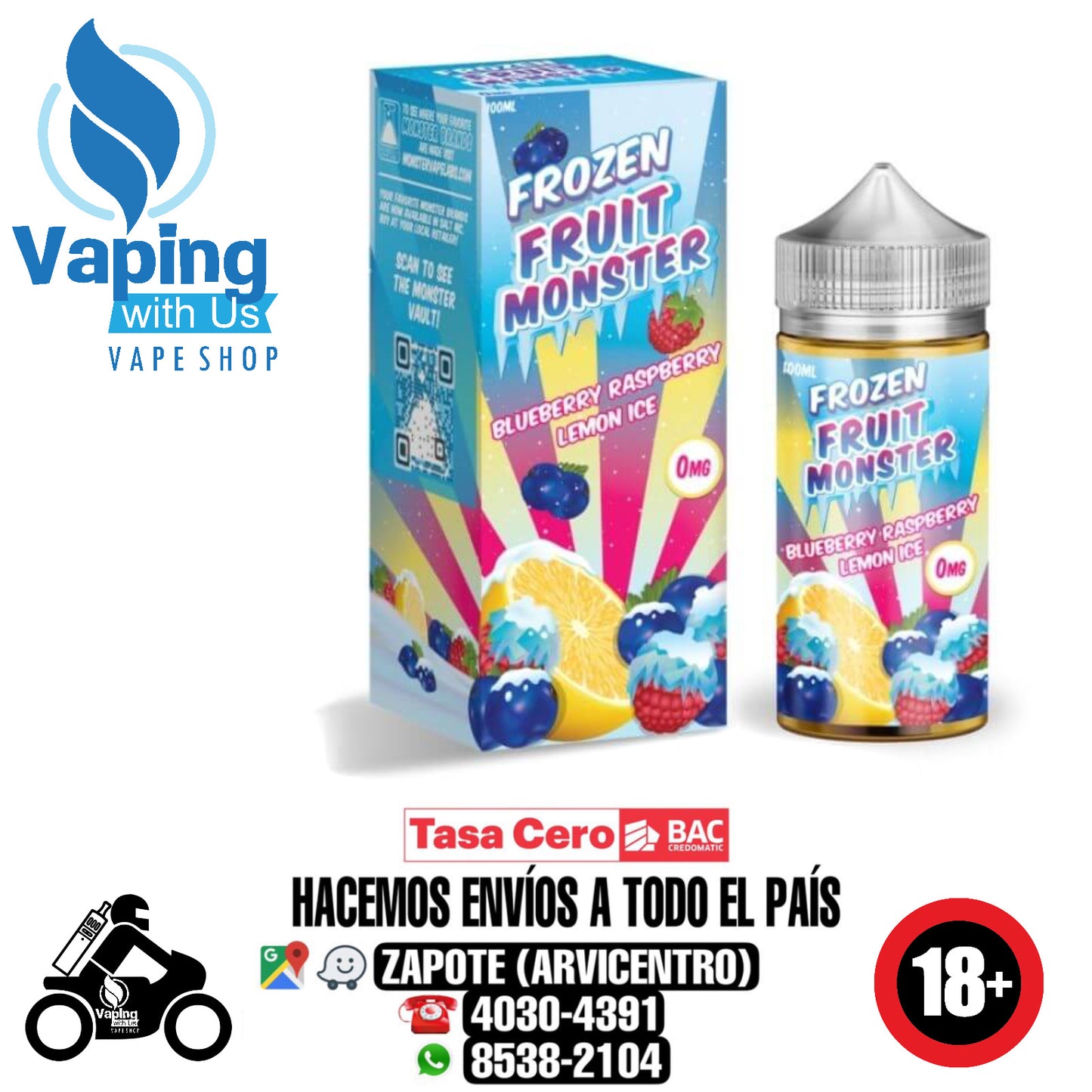 Jam Monster Blueberry Raspberry Lemon Ice Frozen Fruit Monster