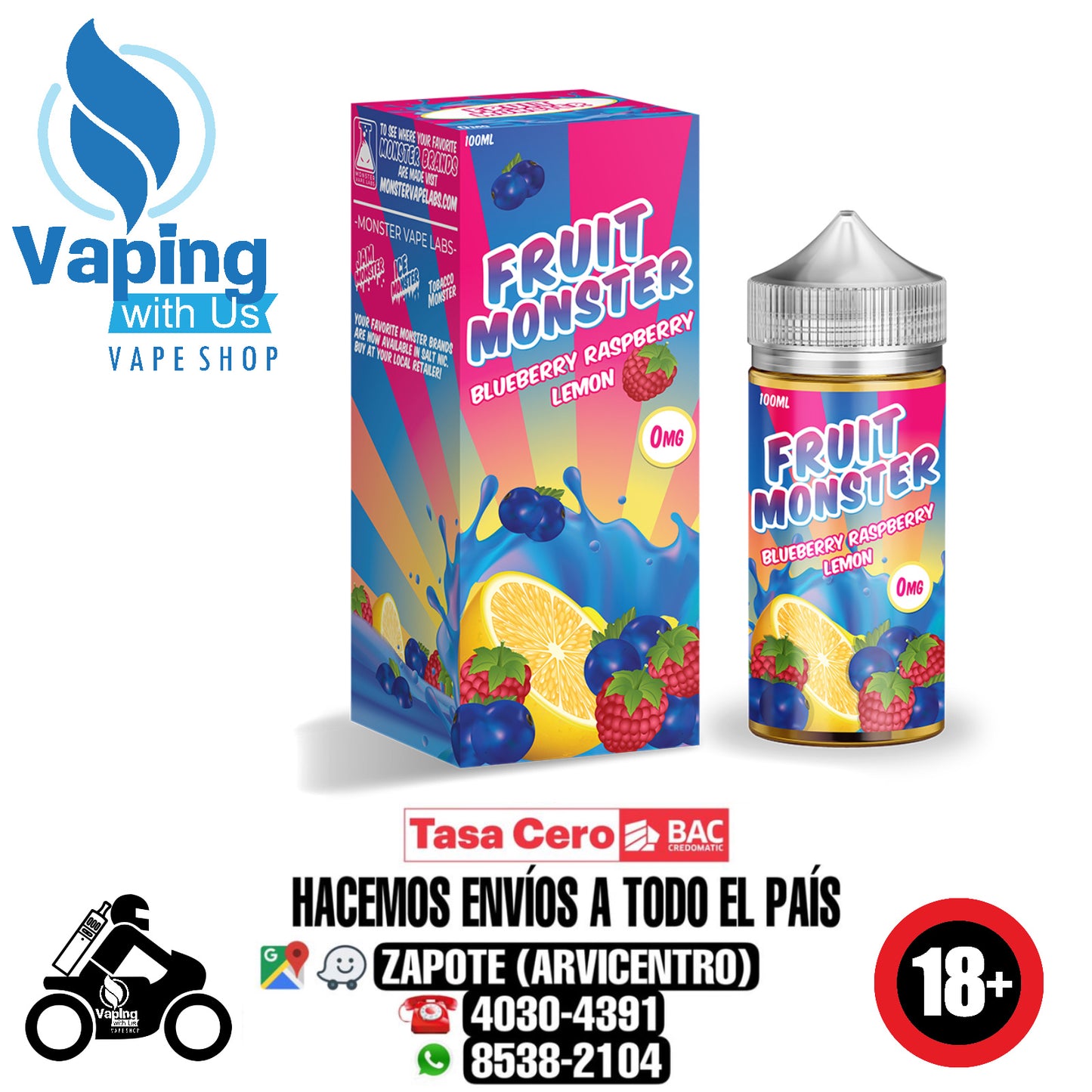 Jam Monster Blueberry Raspberry Lemon Fruit Monster