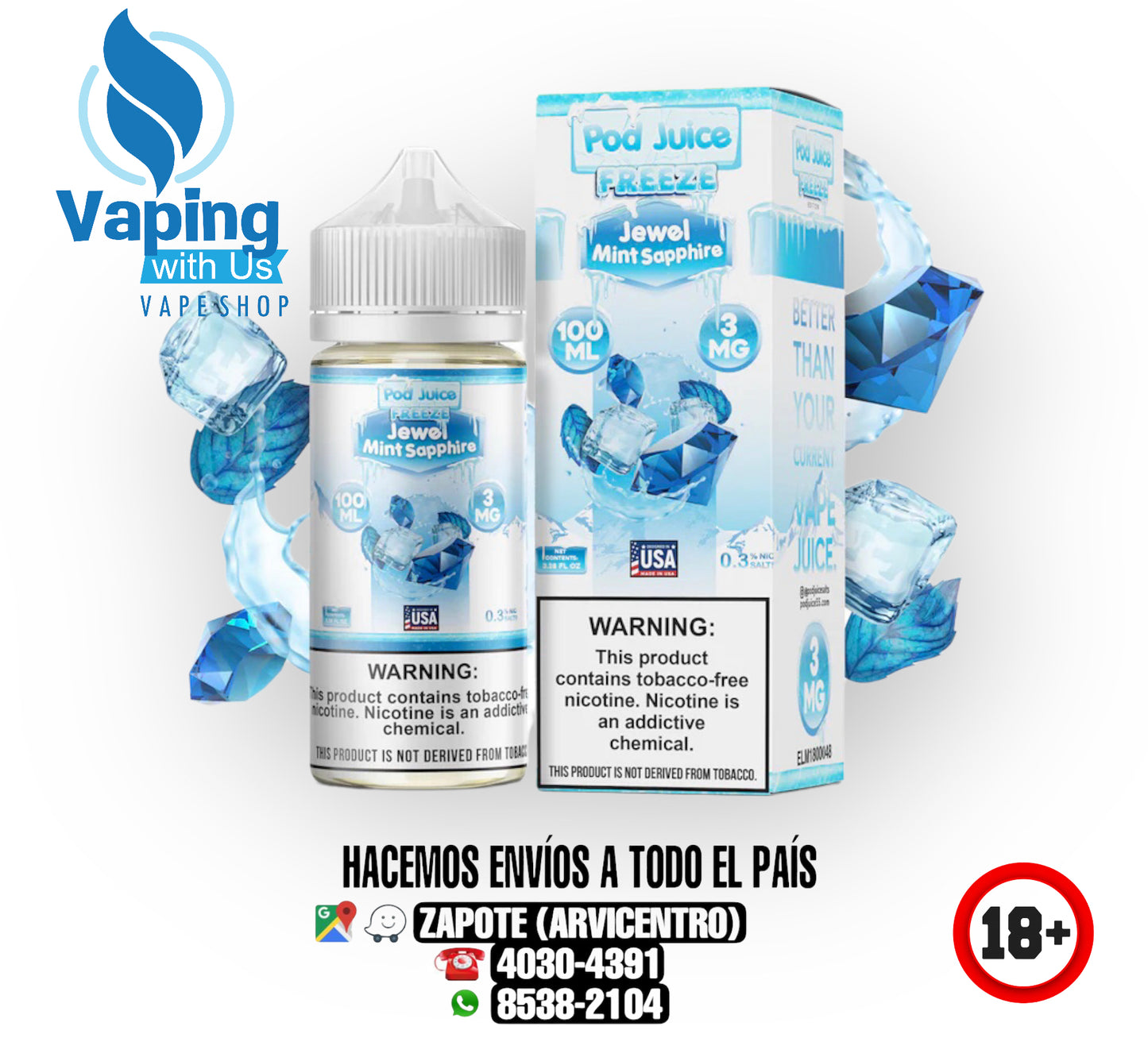 Pod Juice Jewel Mint Sapphire Freeze