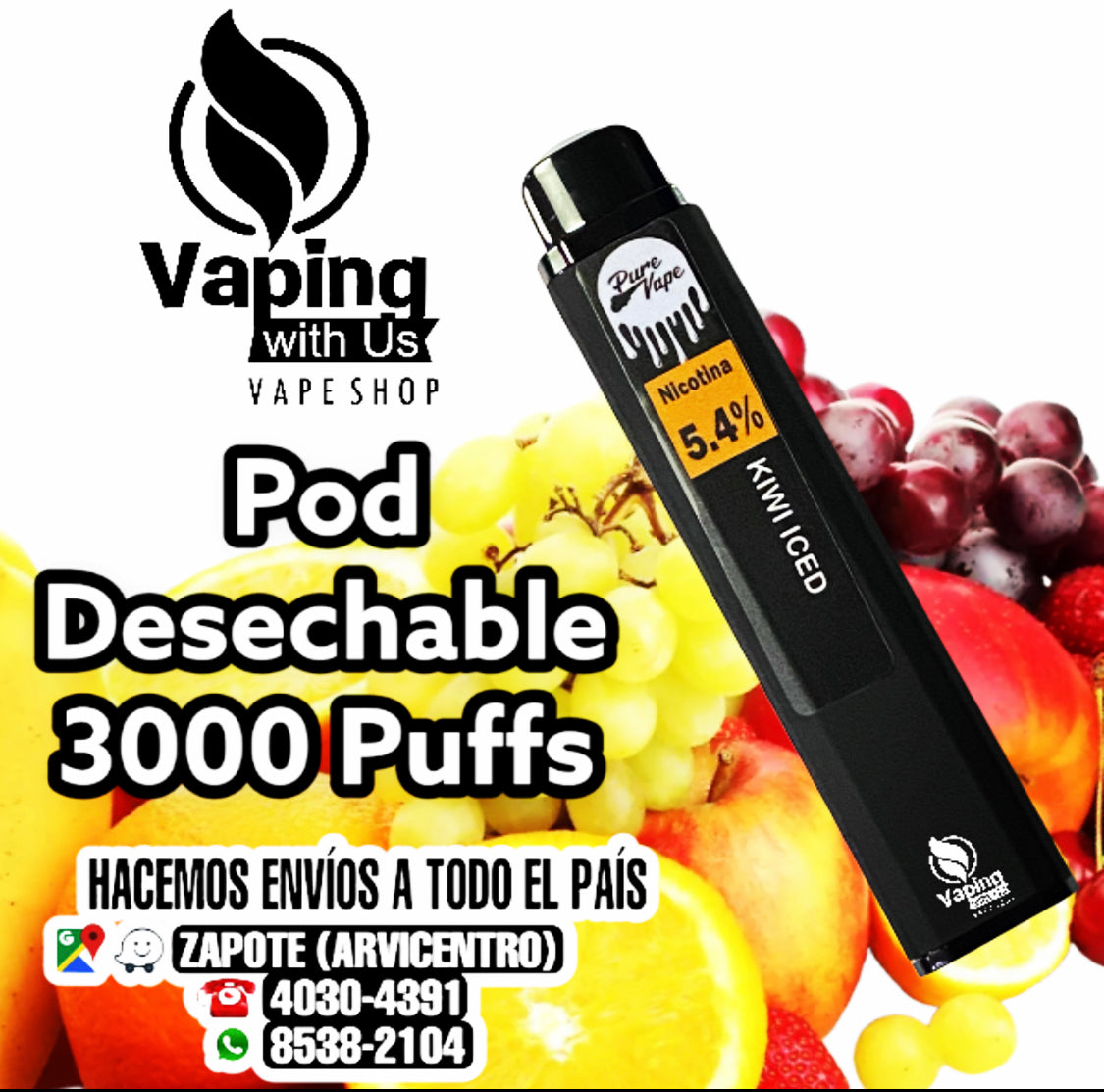 Desechable Pur Vape 3000Puffs Recargable Vaping With Us Desechable Pur Vape 3000Puffs Recargable Vaping With Us
