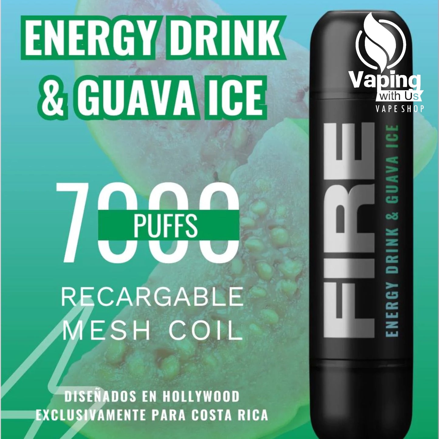 Energy Drink & Guava Ice - FIRE 7000 Puffs 5%/50mg