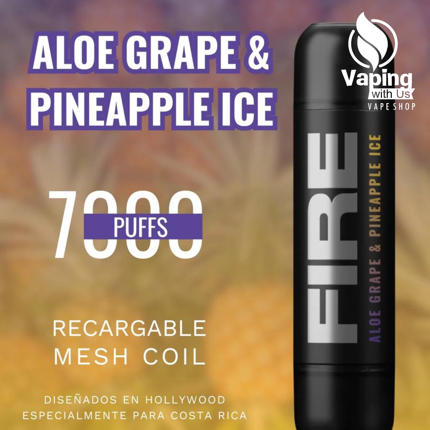 Aloe Graple & Pineapple Ice - FIRE 7000 Puffs 5%/50mg