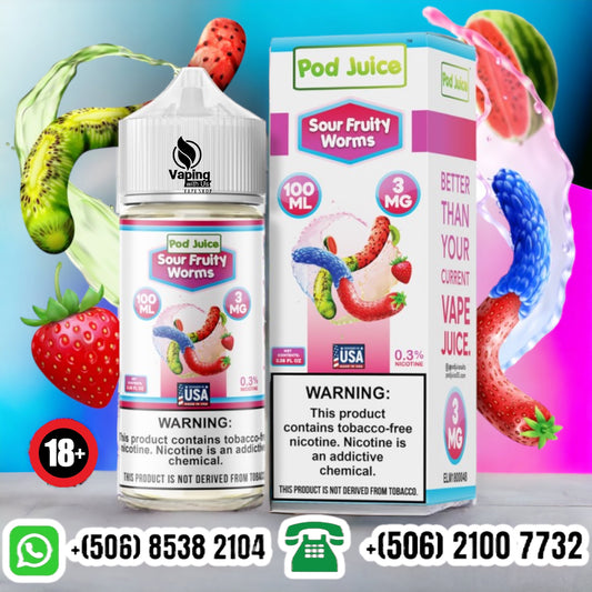 Pod Juice Sour Fruity Worms