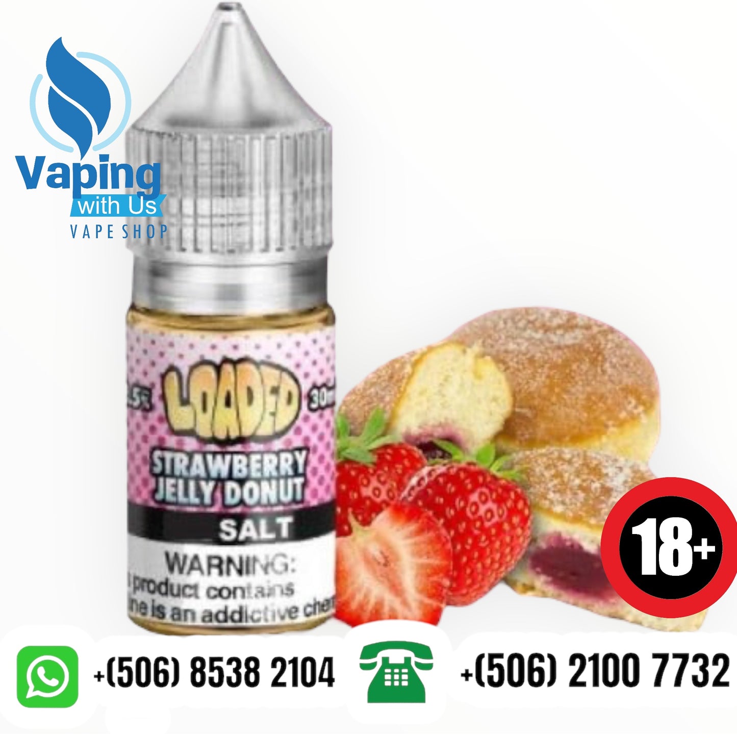 Loaded By Ruthless Strawberry Jelly Donut Nicotine Salts