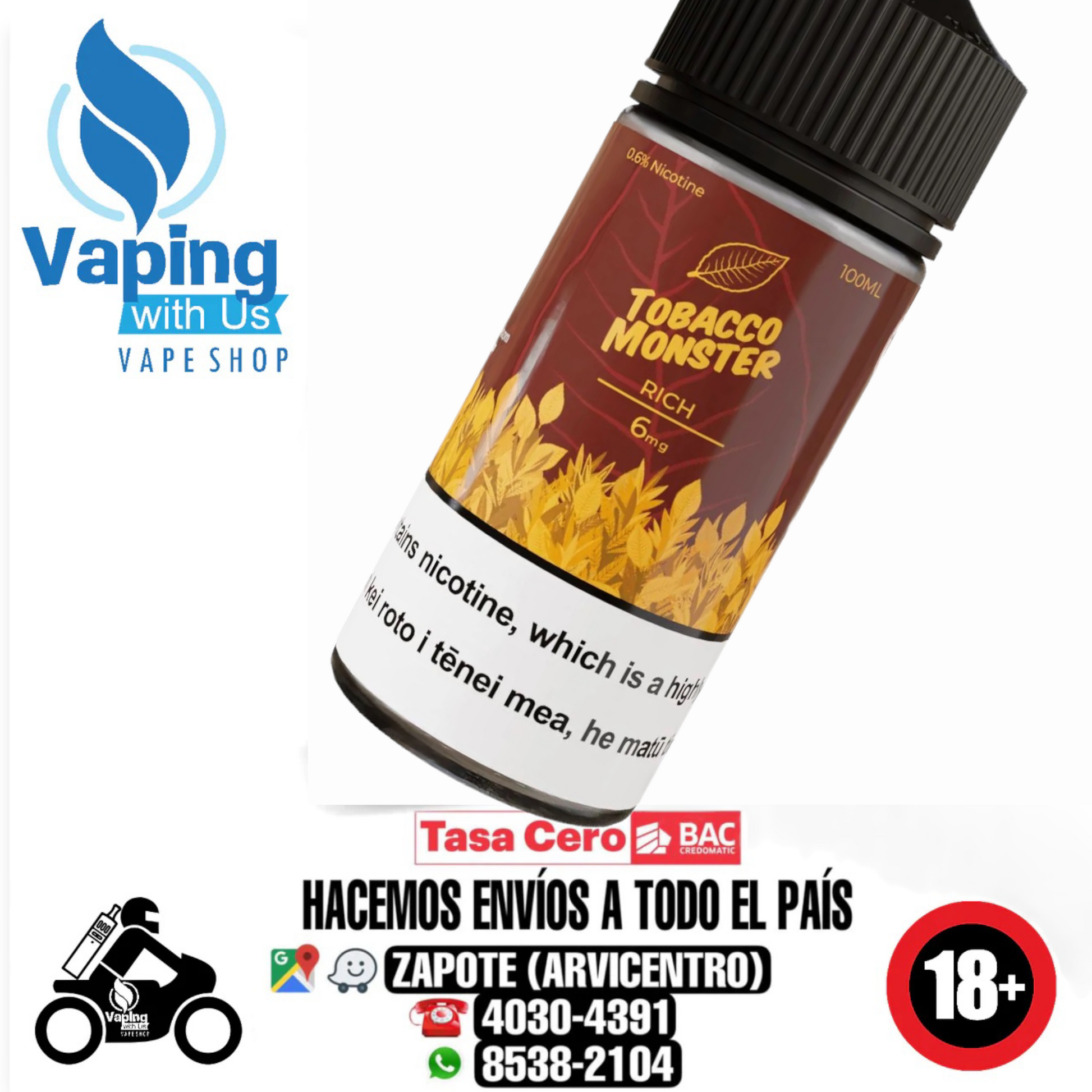 jam monster tobacco Rich eLiquid 100ml Tobacco Monster - Menthol -